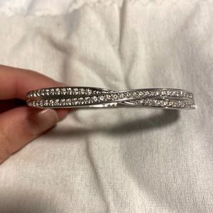Swarovski crystal infinity bangle